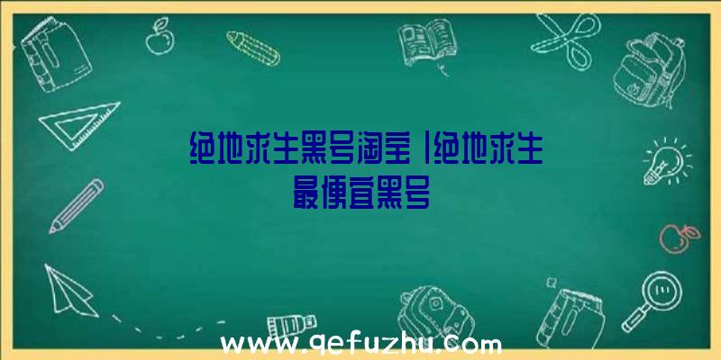 「绝地求生黑号淘宝」|绝地求生最便宜黑号